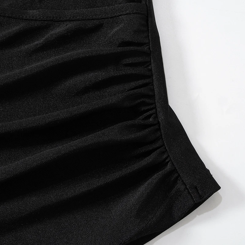 Elegant Women Tracksuit 2 Piece Set Skinny Cross Slash Neck Crop Tops Leggings Stretch Matching Streetwear Outfits