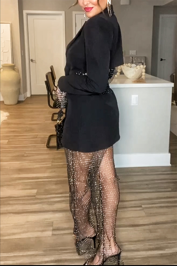 Best Layering Items  Mesh Elastic Waistband Wide Leg Pants