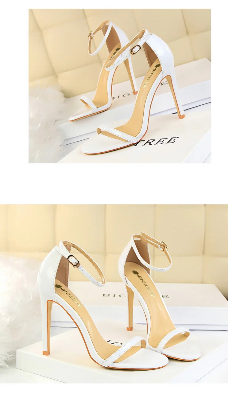 Shoes Super High Heels 11cm Women Shoes Patent Leather Woman Pumps Sexy Women Heels Stiletto Open Toe Ladies Shoes 2021