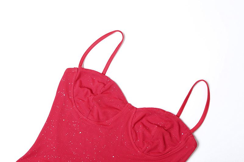 Spring Women Sexy Mesh Irregular Asymmetric Ribbon Slim Fit Backless Sling Dress