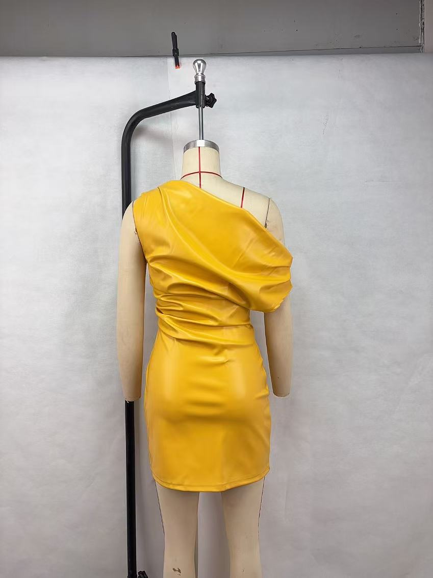 Crossbody Sheath Dress Women Clothing Sexy Nightclub Dress