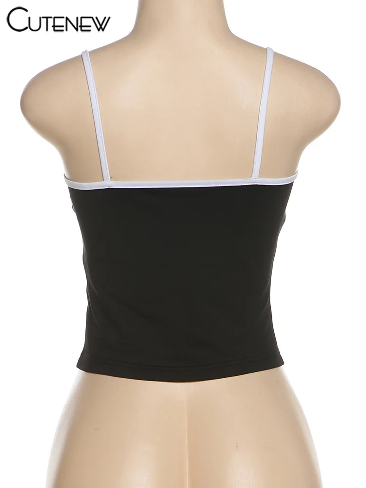 Classic Women Summer Camisole Fashion Concise Bandage Low Neck Backless Skinny Bare Midriff Tops Girls All-matched Tanks