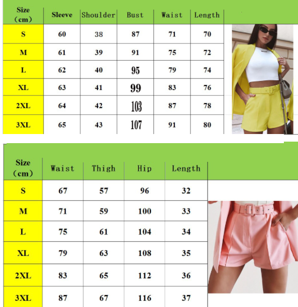 Top Shorts Suit with belt Sexy Women Casual Polo Collar Cardigan