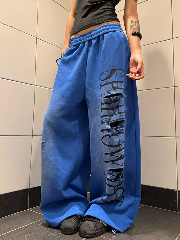 Retro Pattern Print Sweatpants