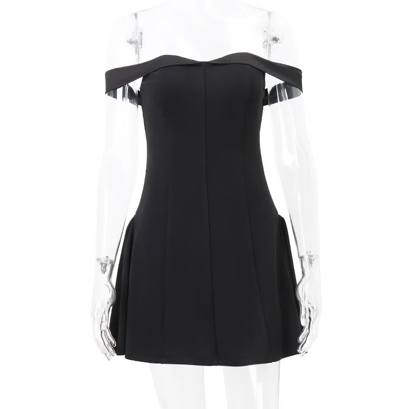 V Neck Backless Dress For Women Sexy Off Shoulder Slim Temperament Mini Dresses Hot Girl Elegant Party Evening Dress Lady
