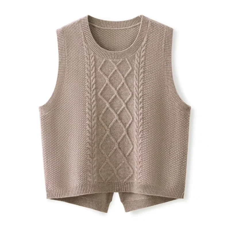 Women V-neck Sweater Vest Solid Sleeveless Preppy Style Sweet Knitted Vest Female Casual Pullover Waistcoat Fall Winter