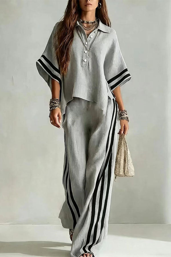 Striped Side-Panel Two-Piece Sets