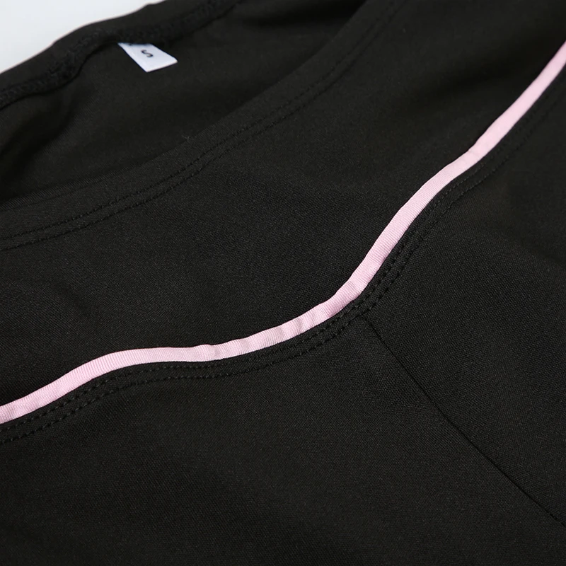 Contrast Lace-Up Low Waist Y2K Flared Pants Women Black Basic Simple Casual Sweet Style Trousers