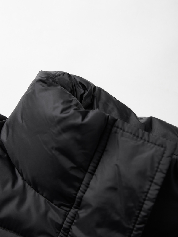 Solid Drawstring Hem Short Puffer Jacket