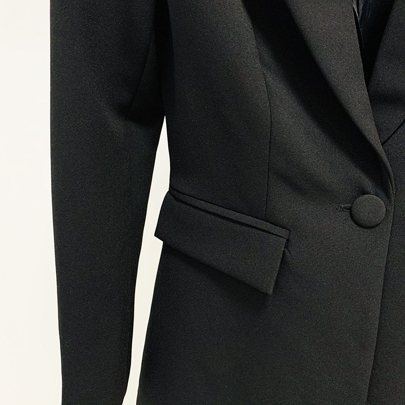 One Button Cloth Cover Mid Length Suit Bell Bottom Pants Suit Two Piece Suit
