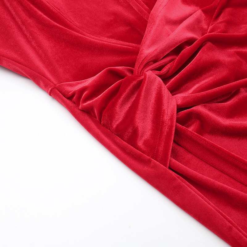 Autumn Maxi Dress Elegant Sexy Slim Tube Top Boning Corset Velvet Dress