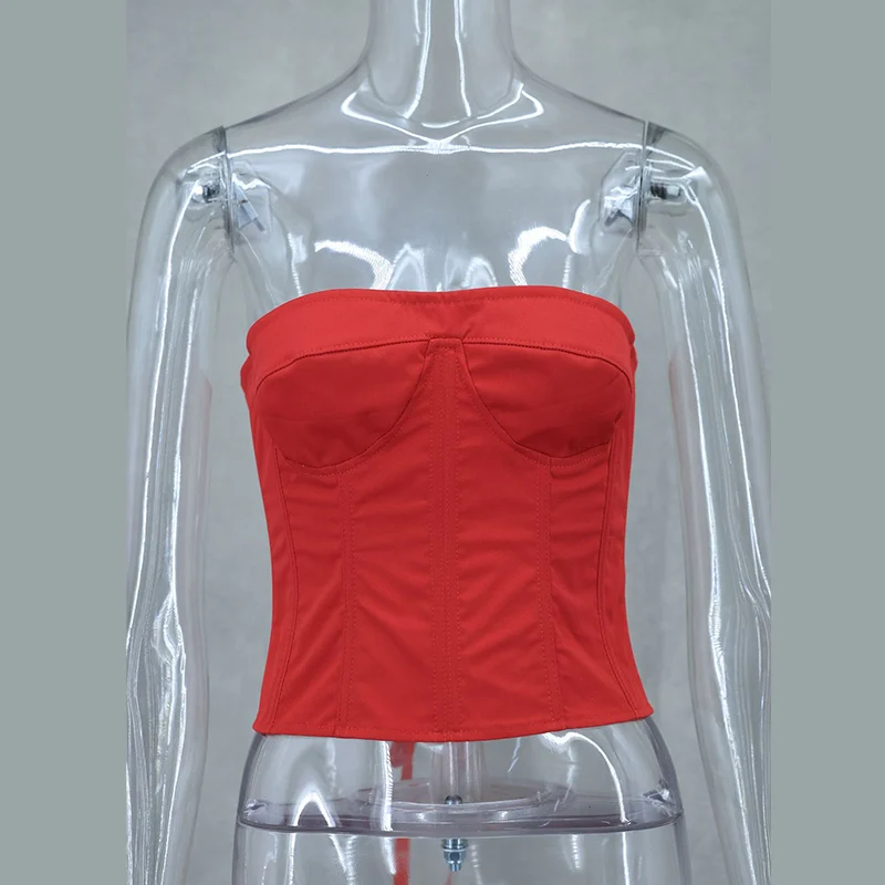 Christmas Red 3D Flowers Skirt Suit Women Bandage Adjustable Tube Top Floral Short Skirt Set Lady Party New in Matching Outfits