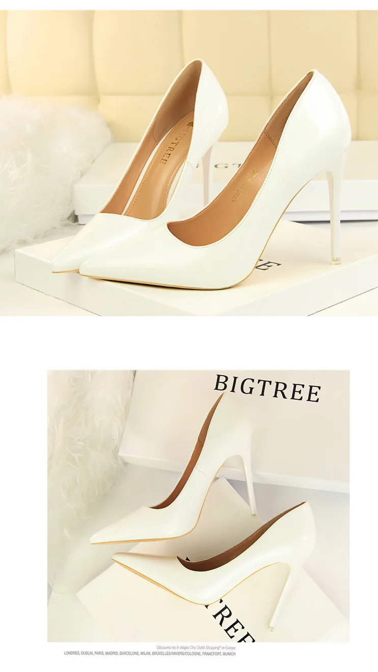 Shoes Patent Leather Shoes Woman Pumps High Heels Stiletto Heels 10.5 Cm Red Wedding Shoes Bridal Shoes Women Heels