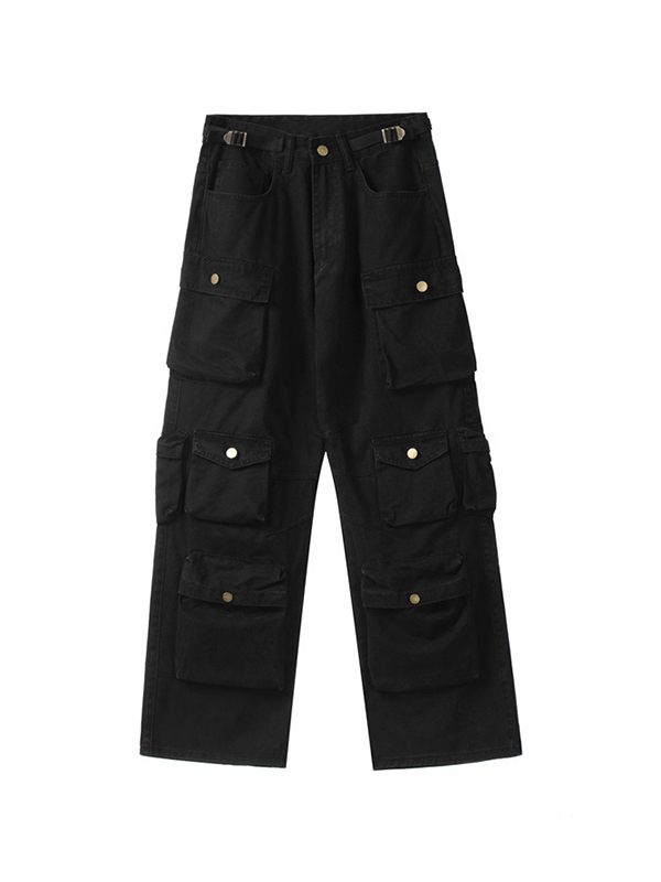 Multi Pockets Vintage Baggy Cargo Jeans