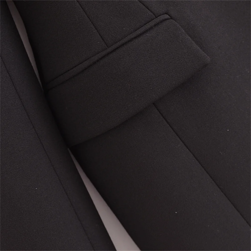 autumn new women's clothing style slim fit loose versatile shoulder pad lapel simple suit jacket