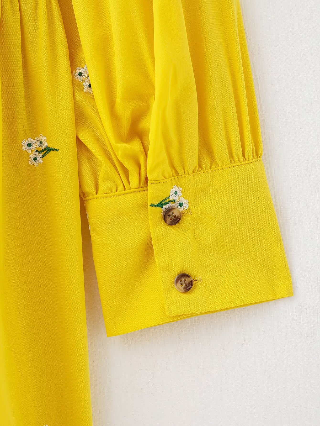 Winter Women Casual Polo Collar Long Sleeve Single Breasted Embroidered Shirt Dress