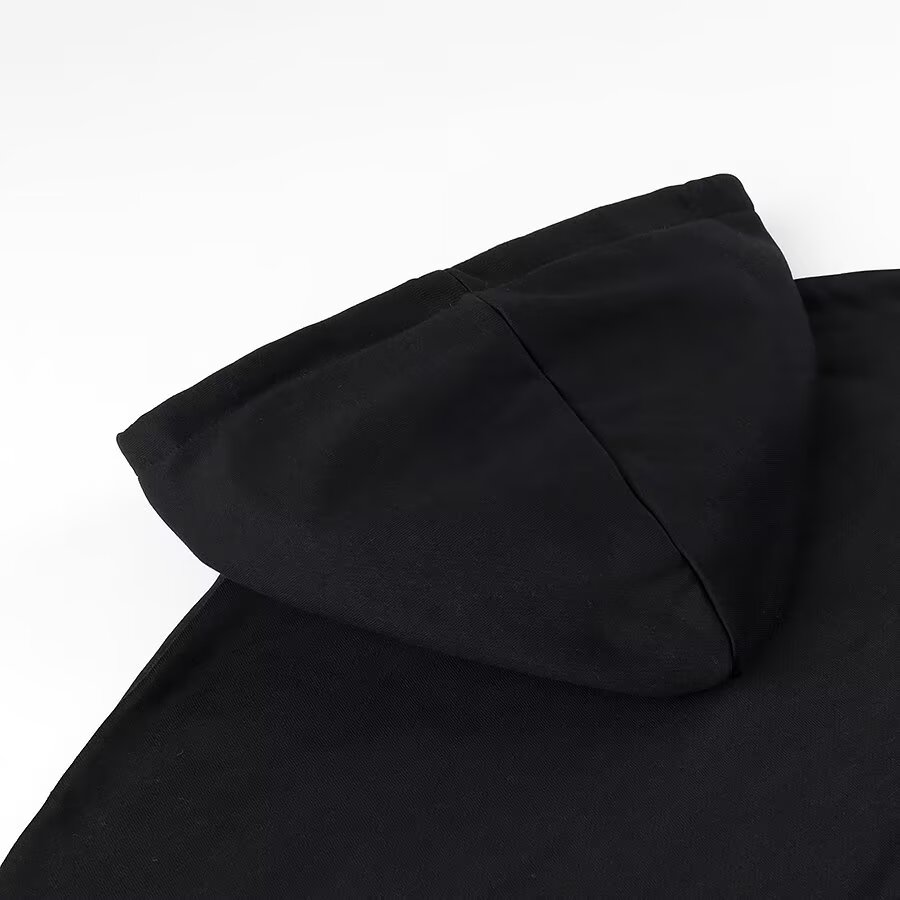Winter Women Casual Drawstring Pocket Decoration Long Sleeve Hooded Fleece Lined Sweatshirt