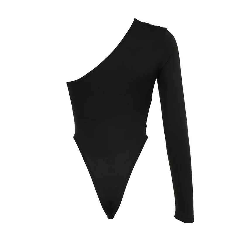 One Shoulder Cut Out Women Bodysuit Sexy Backless Fashion Chic Fall Rompers Party Rave Outfits Lady Bodysuit Tops