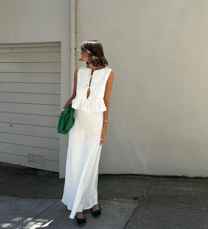 White Bandage Ribbed Tank Top Shirts For Women Hollow Out Sleeveless Slim Summer Fashion Vest Women's Lace-Up Vest Y2k Top