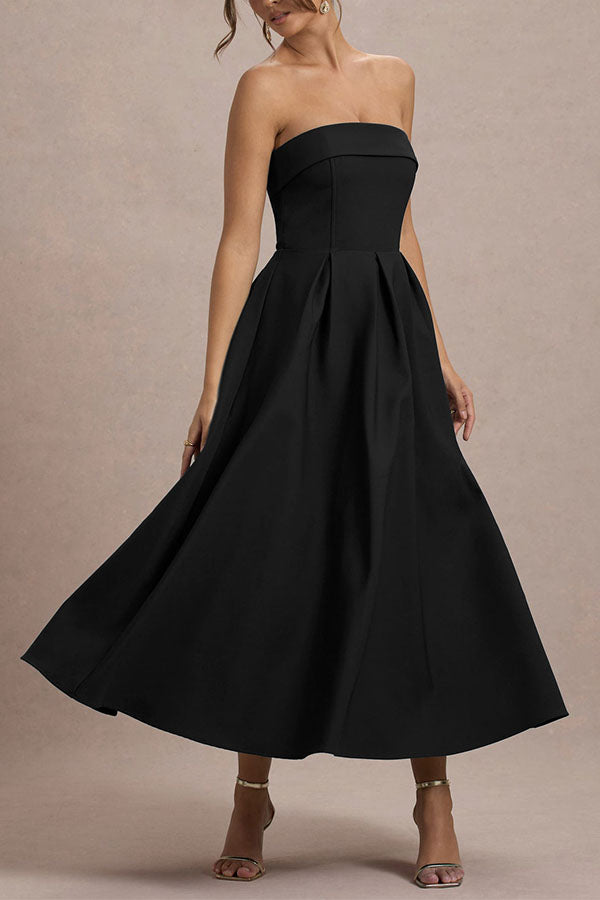 Celine Strapless Midi Dress