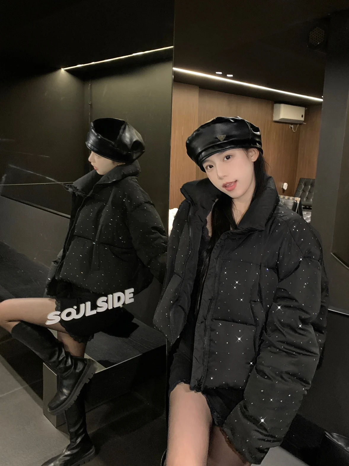 Women Autumn Winter Puffer Jacket New Short Parkas Coat Korean Fashion Stand Collar Bread Jacket Solid Outerwear