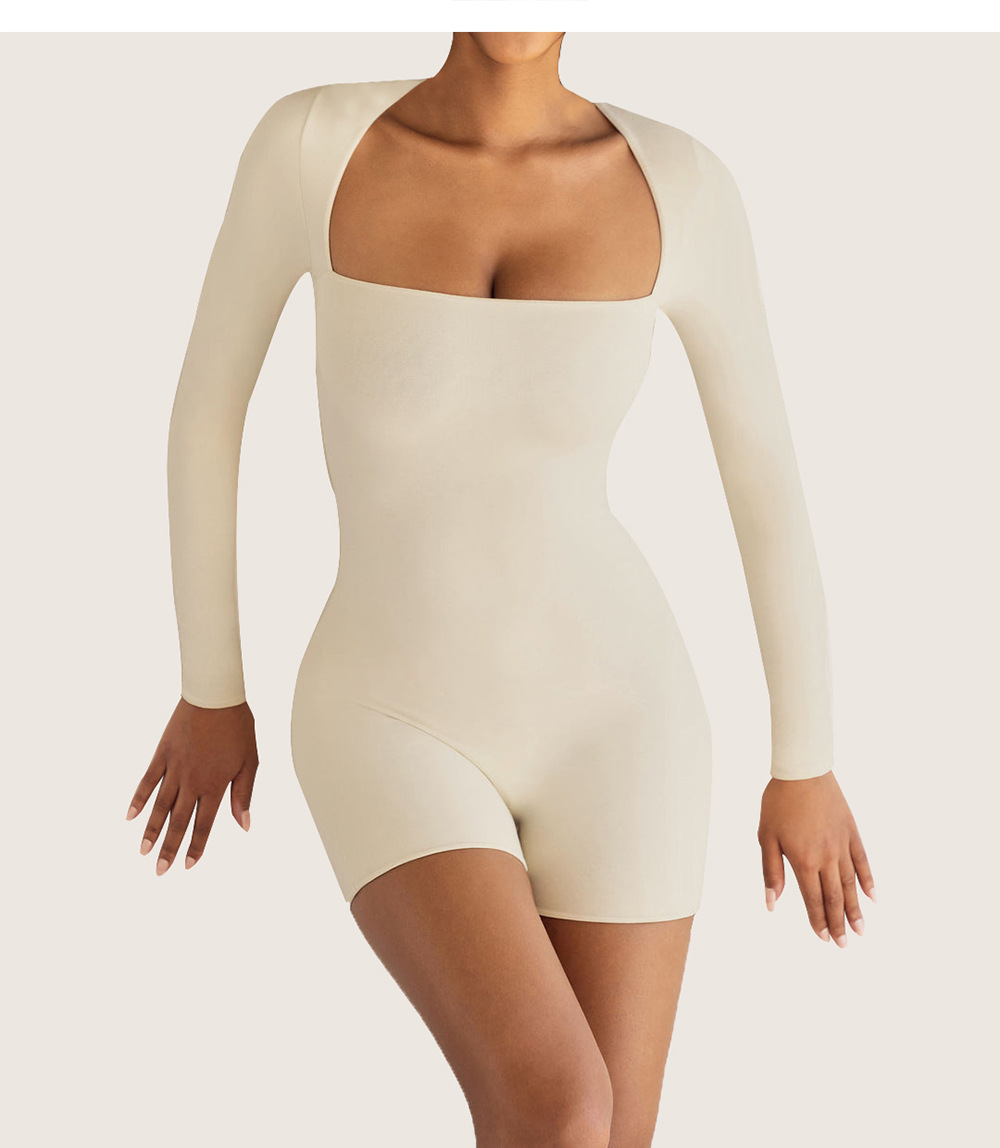 Sexy Slim Yoga Long Sleeve One Piece Ballet Dance One Piece Tight Sports Romper