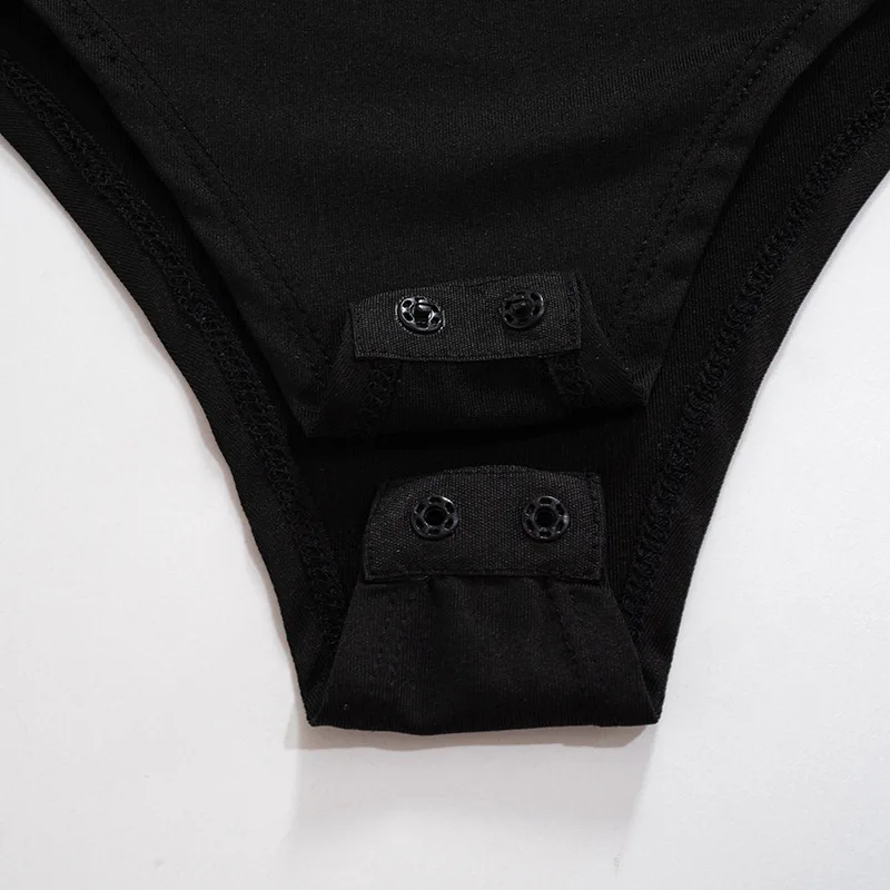 One Piece Outfit with Ruffle Collar for Women, Sexy Bodysuit, Short Sleeve, Color Blocking Lingerie, Elegant Summer Clothes