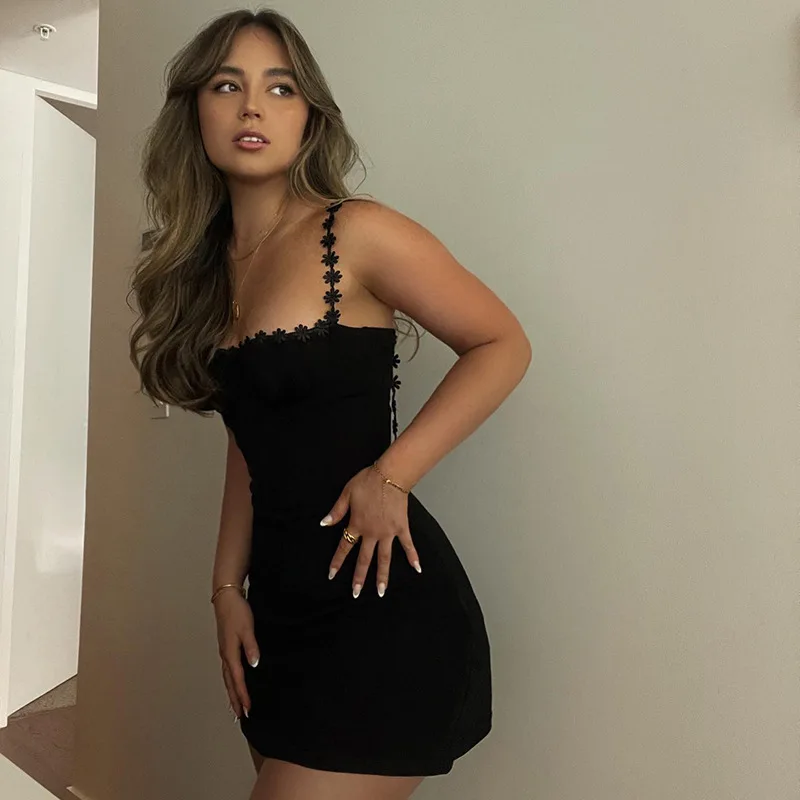 Splice Lace Sundress Woman Black Sexy Slim Backless Sleeveless Dresses Womens Party Bodycon Beach Sheath Dress Women 2025