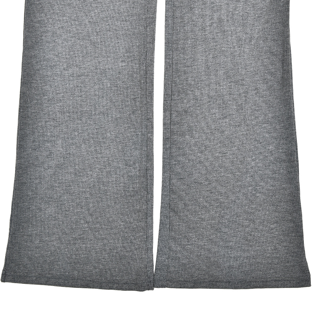 Women Jumpsuit Round Neck Sleeveless Solid Color Bell Bottom Pants Tights Sexy Sexy Sports