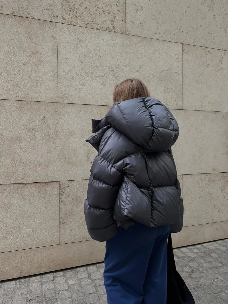 Thick Parkas Long Sleeve Top Women Autumn Winter Warm Coat Women's Street Fashion Hoodies Woman Cotton-padded Jacket 2025