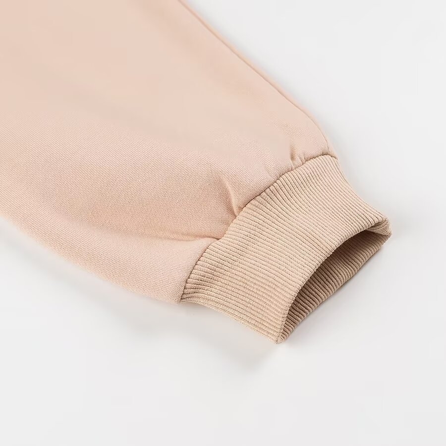 Autumn Winter Simple Loose Casual Half Turtleneck Fleece lined Solid Color Sweatshirt Sweatshirt Women