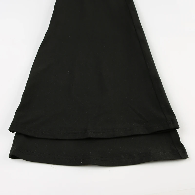 Black Solid Strapless Elegant Long Jumpsuits For Women Slim Wide Leg Flared Rompers Simple Fashion Vacation Overalls