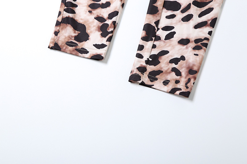 Spring Sexy Sling Backless Leopard Print High Waist Tight Hip Lifting Jumpsuit