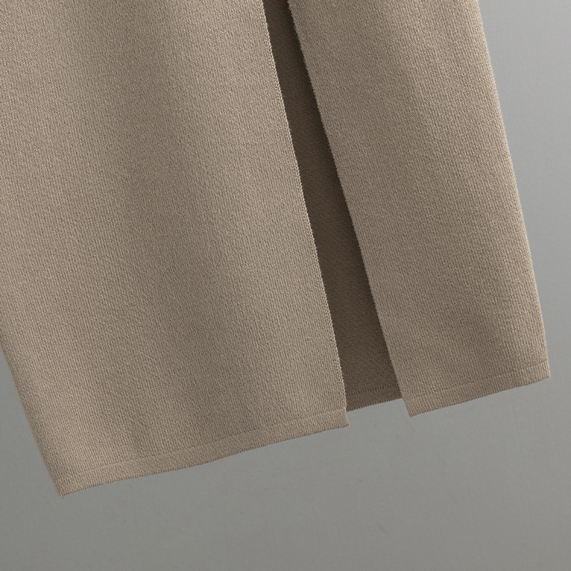 Autumn Winter Slim Fit Knitted Dress Women Inner Wear Outer Wear Mid Length Long Sleeve Tight Bottoming Hip