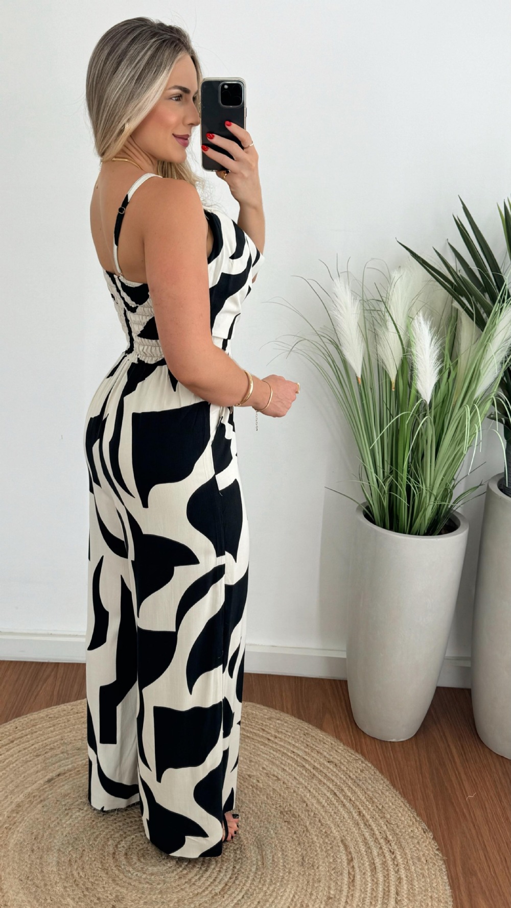 Women Clothing Office Sling One Piece Straight Leg Trousers