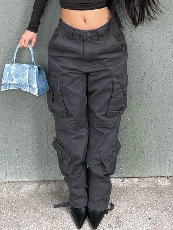 Straight Leg Vintage Y2K Cargo Jeans