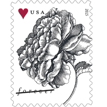 2015 Vintage Rose Stamp