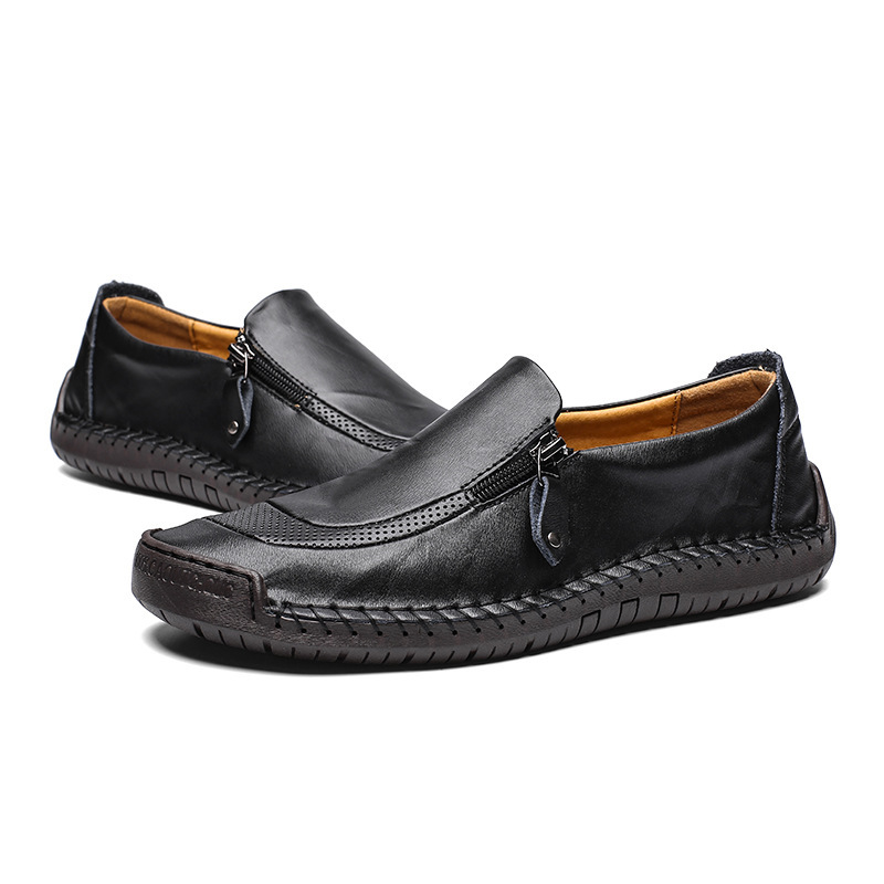 🔥LAST DAY PROMOTION 75% OFF 🎁MEN'S HANDMADE SIDE ZIPPER CASUAL COMFORTABLE LEATHER LOAFERS
