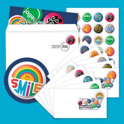 2024 Pinback Buttons Forever Stamp