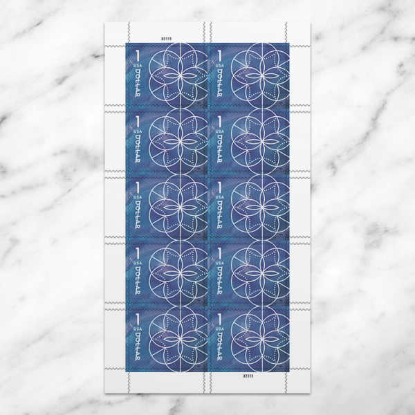 $1 Floral Geometry Stamps