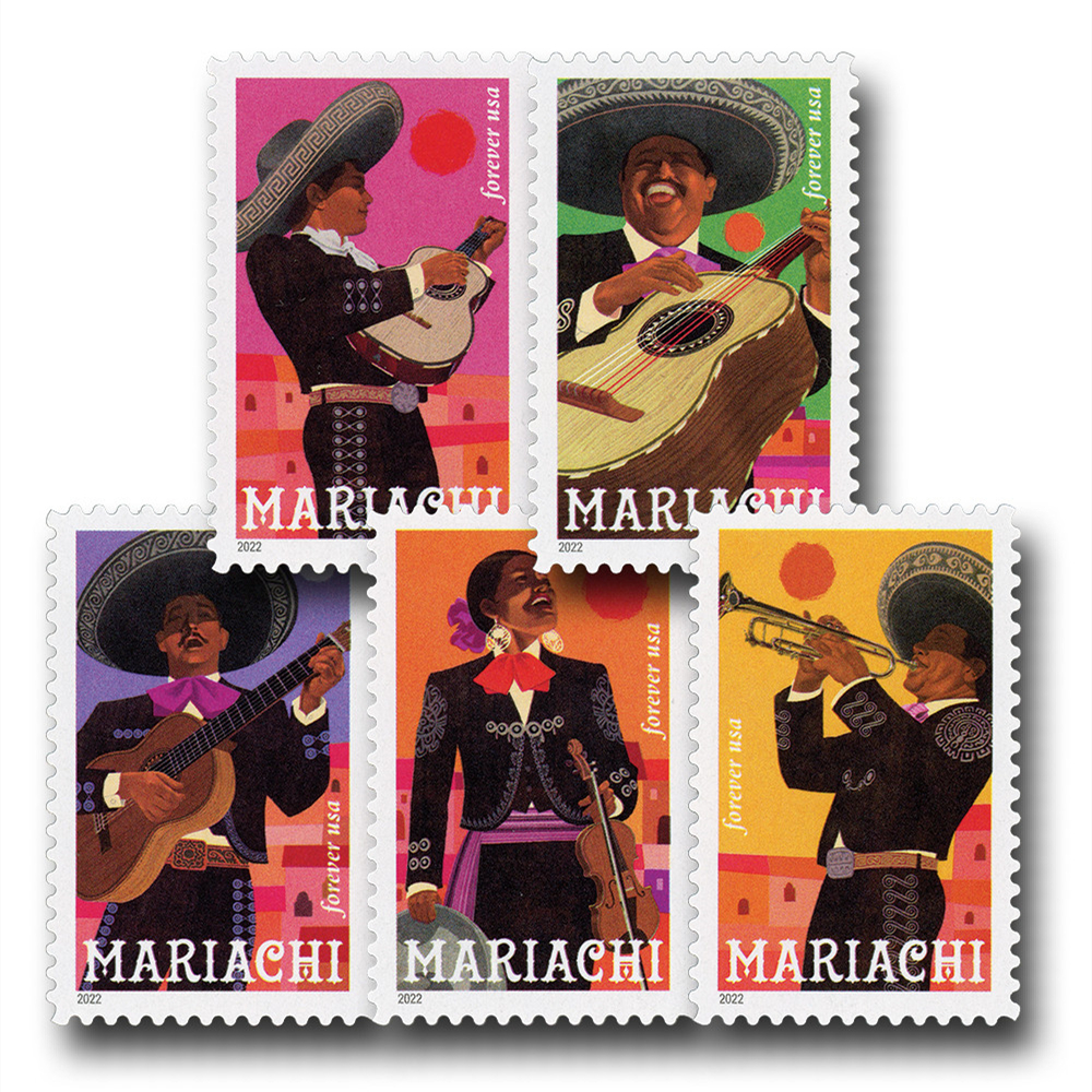 2022 Imperforate Mariachi Forever Stamps