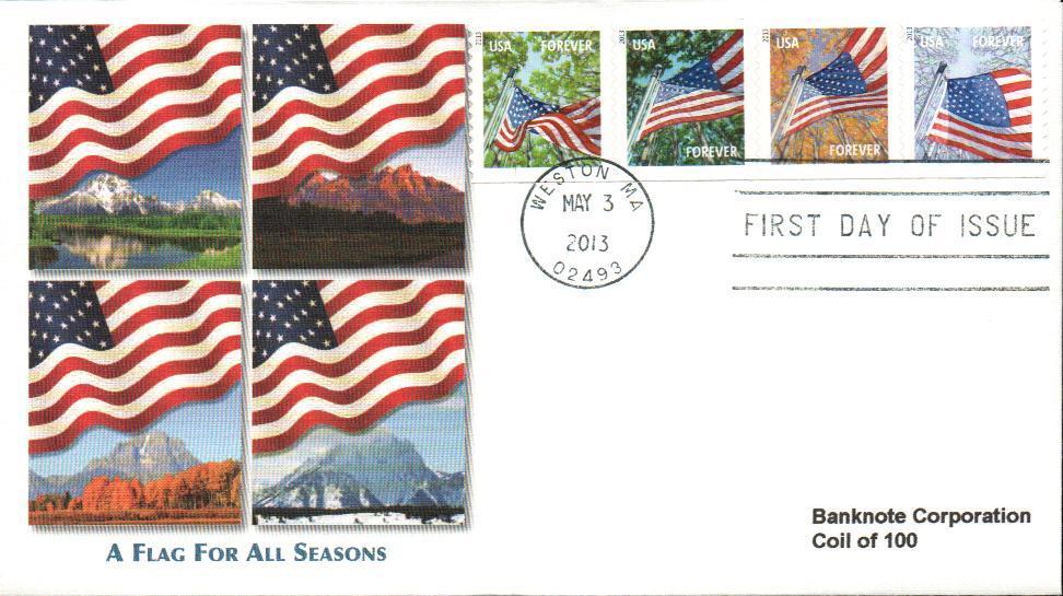 A Flag for All Seasons Forever Stamps 2013