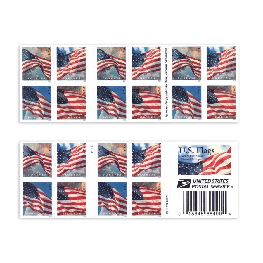 2017～2019 & 2022～2024 U.S. FLAG FOREVER STAMPS