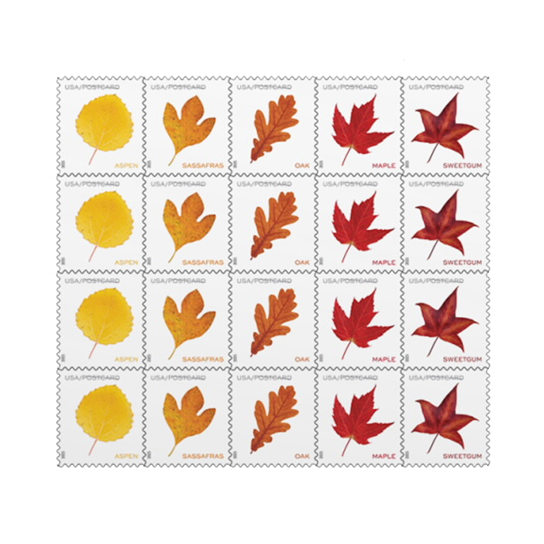 2025 Vibrant Leaves Postcard Stamps