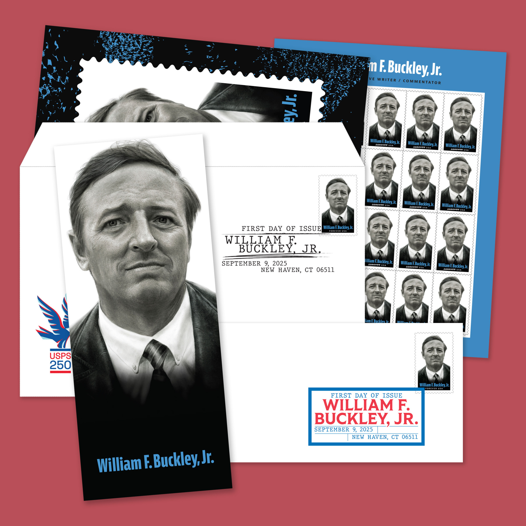 2025 William F. Buckley Jr. Forever Stamps