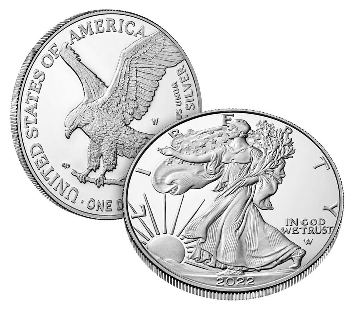 2022 AMERICAN EAGLE ONE OUNCE 99.9% SILVER PROOF COIN