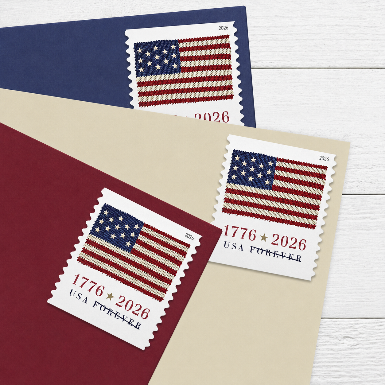 2017～2019 & 2022～2026 U.S. FLAG FOREVER STAMPS