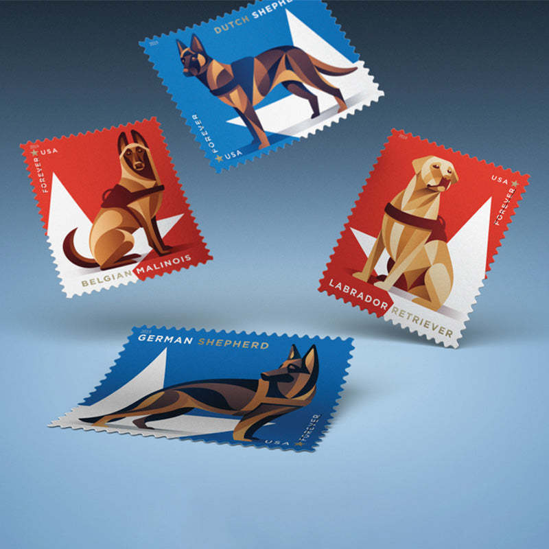 2019 honor military dogs Stamps