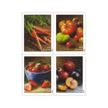 Fruits And Vegetables Forever Stamps