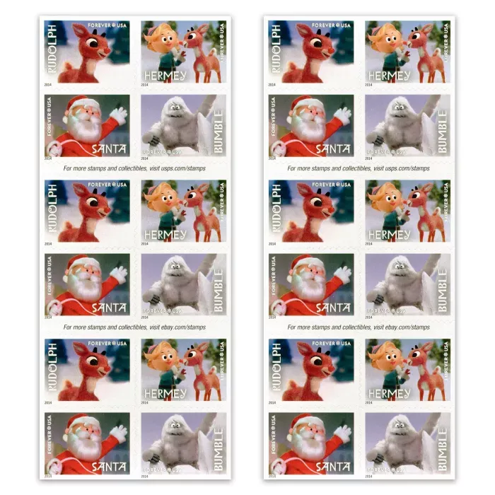 2014 Rudolph the Red-Nosed Reindeer Forever Stamps